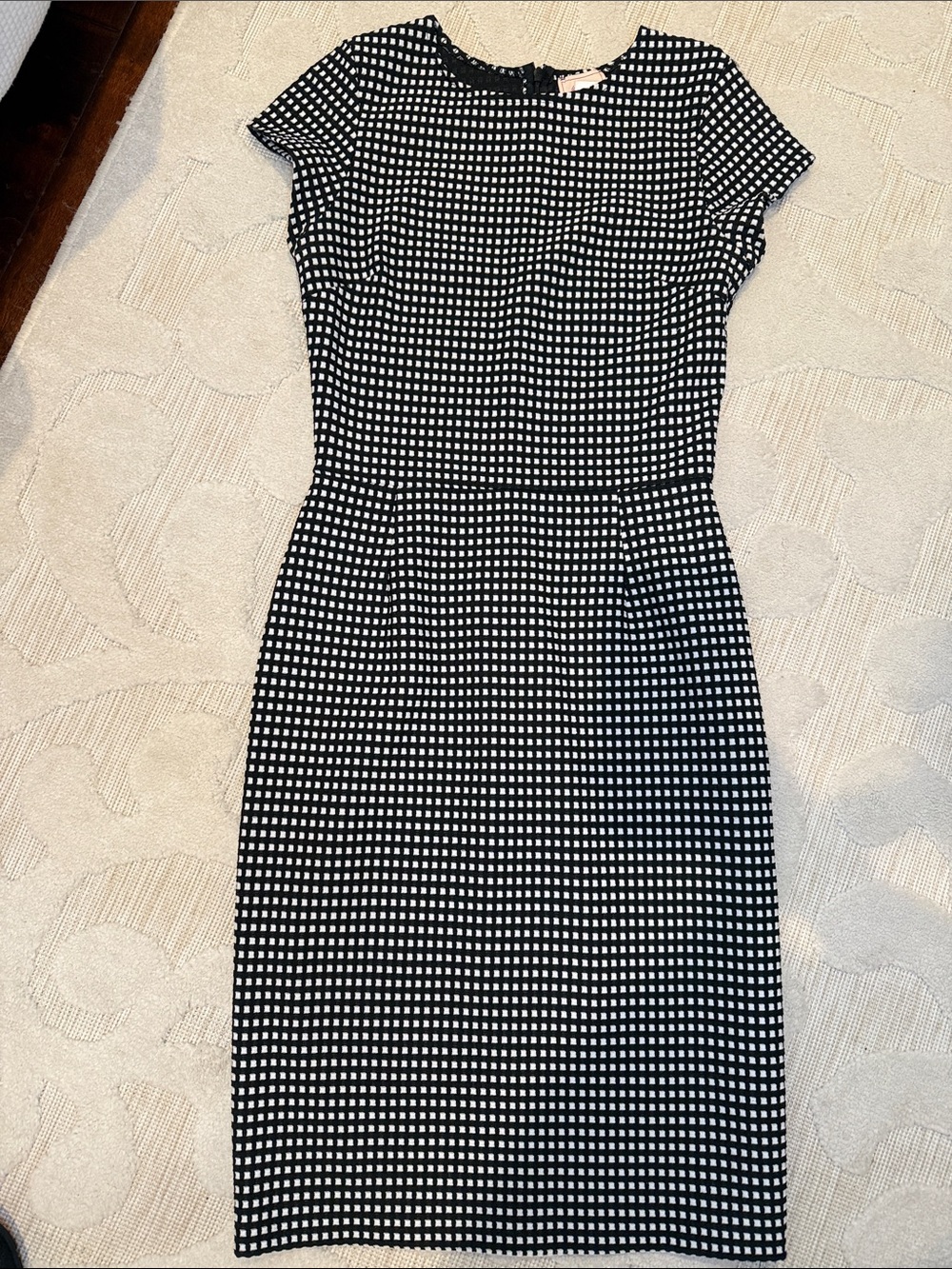 Black and White Check Midi Dress